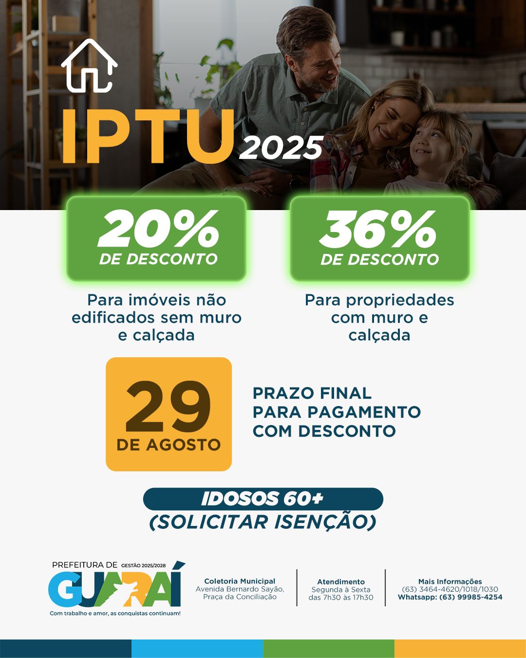 IPTU 2025 ainda está disponível para pagamento com descontos de até 36% até 29 de agosto